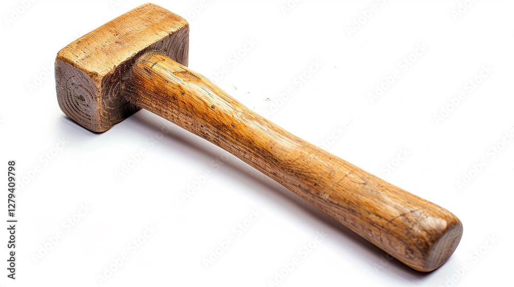 Mallet on an isolated white background, object focused, png, stock image, hd quality, natural look Mallet on an isolated white background, object focused, png, stock image, hd quality, natural look