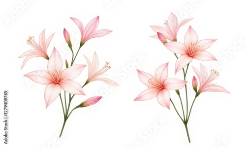 Delicate pink flowers with soft petals