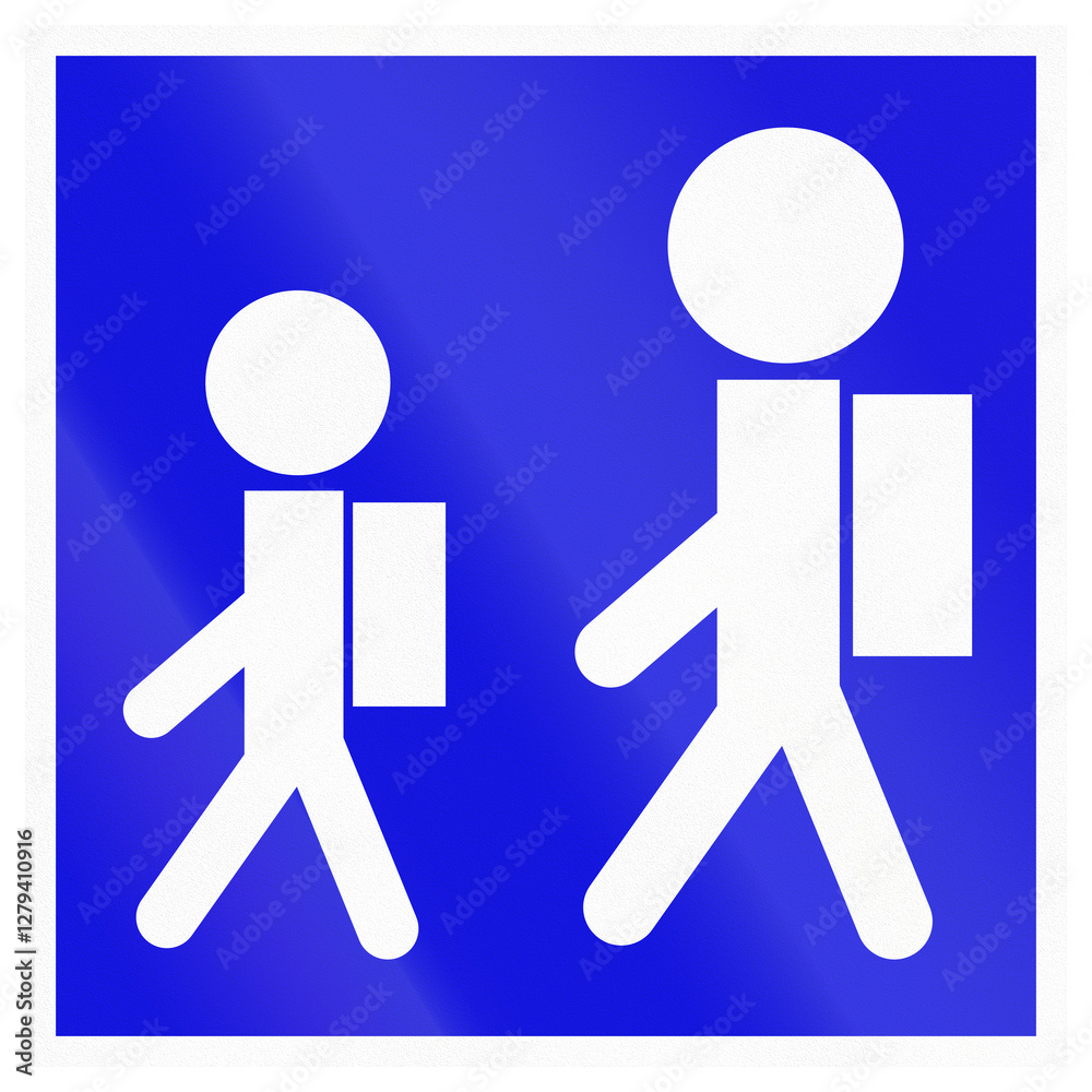 Obraz premium Road sign in Israel - School zone