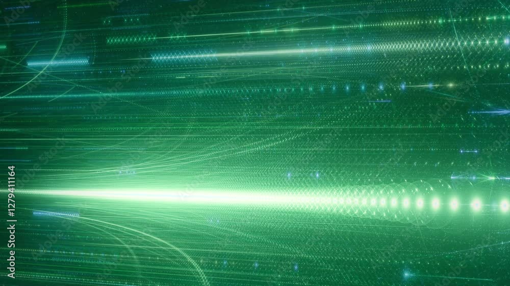 Digitaler Datenstrom - schnelles Internet, Energie, Forschung, Wissenschaft, Innovation, Technologie, Computer, Netzwerk, Kommunikation, synchron,  künstliche Intelligenz, Digitalisierung, grün