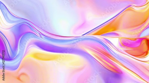 Vibrant liquid abstract waves flow in mesmerizing fluid motion background