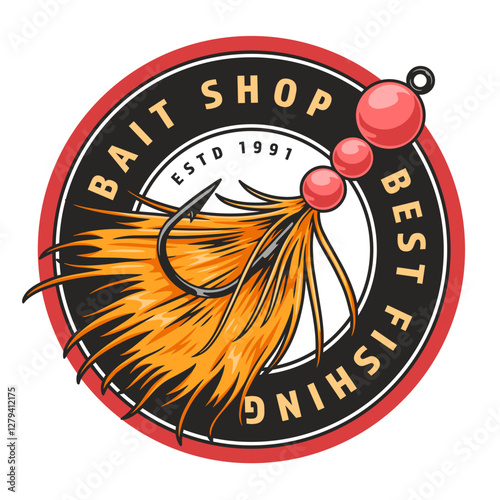Bait shop sign for fishing gear services