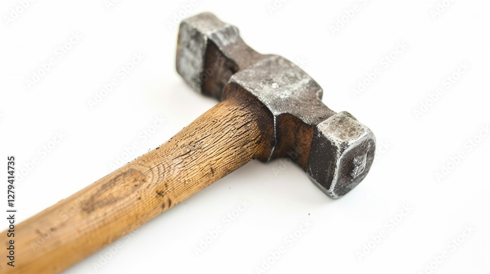 Hammer on an isolated white background, object focused, png, stock image, hd quality Hammer on an isolated white background, object focused, png, stock image, hd quality