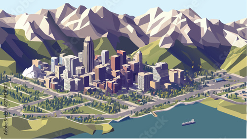 Mountain Views of Salt Lake City .eps
