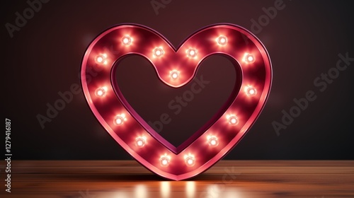 Illuminated Heart: A Symbol of Love and Affection
