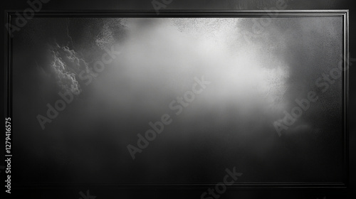 Vintage Black and White Screen Tone Frame with Textured Design