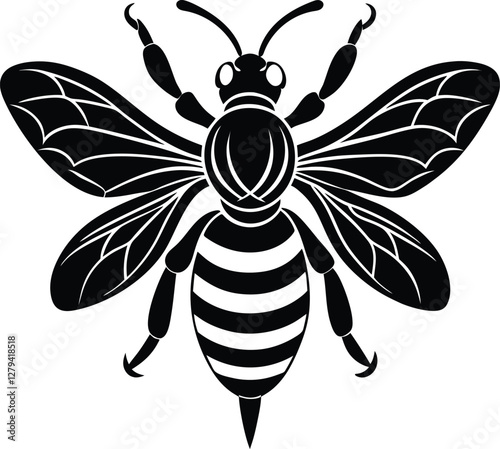 vector illustration of a bee