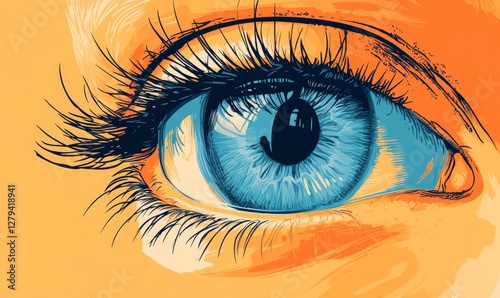 Global Vision: World Map Eyeball in Human Eye for World Sight Day Concept Banner