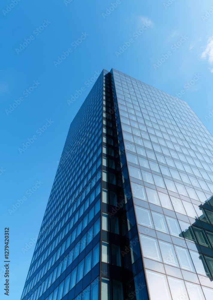 Modern glass skyscraper header low angle blue sky banner copy space corporate concept skyscraper city building skyscraper downtown business architecture cityscape Modern glass skyscraper header low angle blue sky banner copy space corporate concept skyscraper city building skyscraper downtown business architecture cityscape