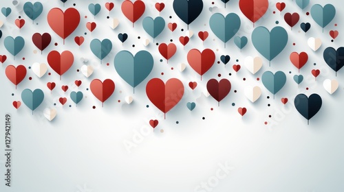 A Celebration of Love: Colorful Paper Hearts Design