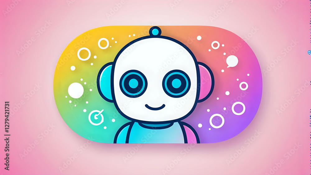 Friendly Robot AI Chatbot Digital Assistant App Icon Design Friendly Robot AI Chatbot Digital Assistant App Icon Design