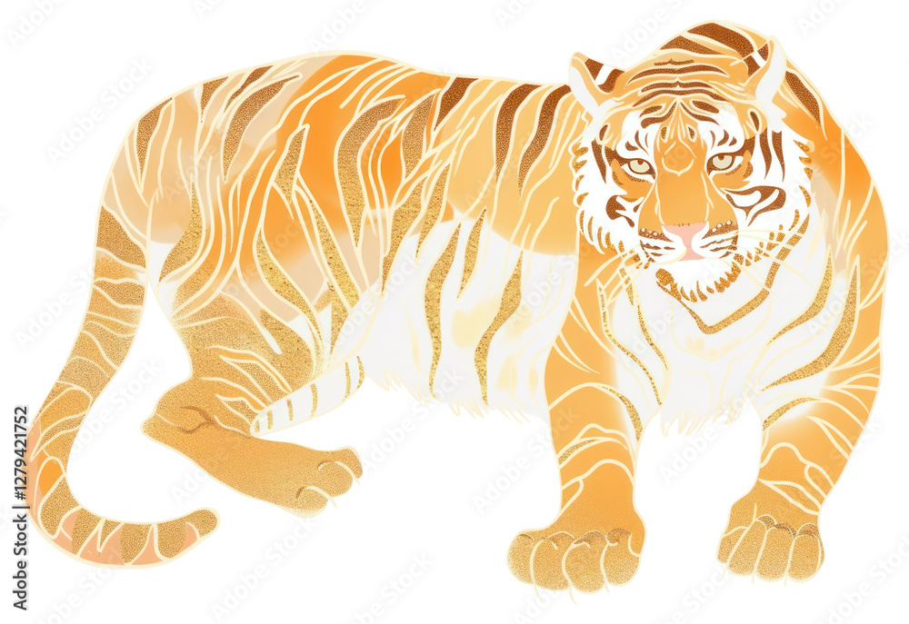 Obraz premium PNG Tiger chinese wildlife animal mammal.