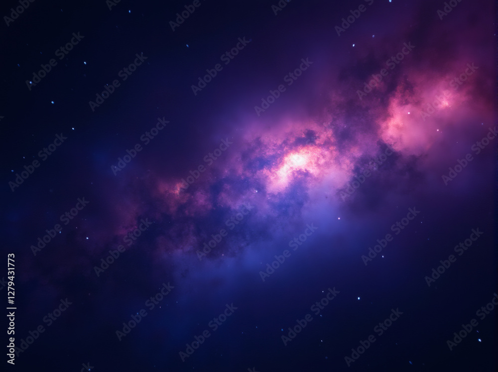 Obraz premium Cosmic Nebula with Starry Sky