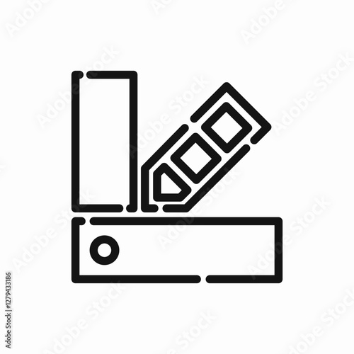 Paintbrush and palette icon vector sign
