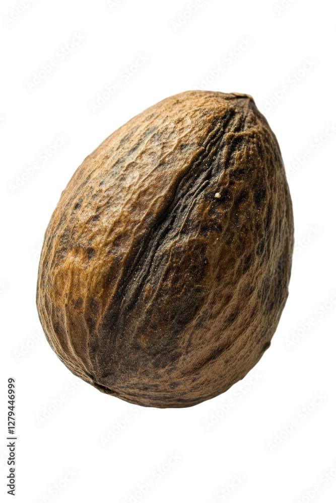 Isolated Nutmeg Seed Isolated Nutmeg Seed