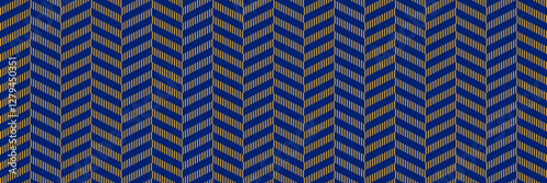 Seamless masculine chevron pattern. Blue and brown geometric background for design textile, fabric swatch, scarf cloth print. Navy colored repeating wallpaper. Vector backdrop