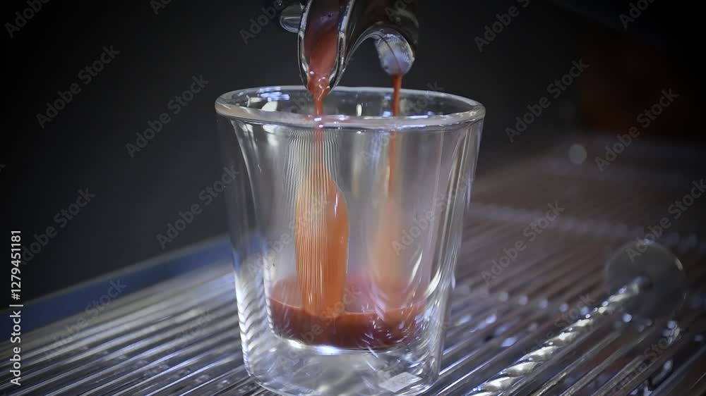 extracción de un espresso