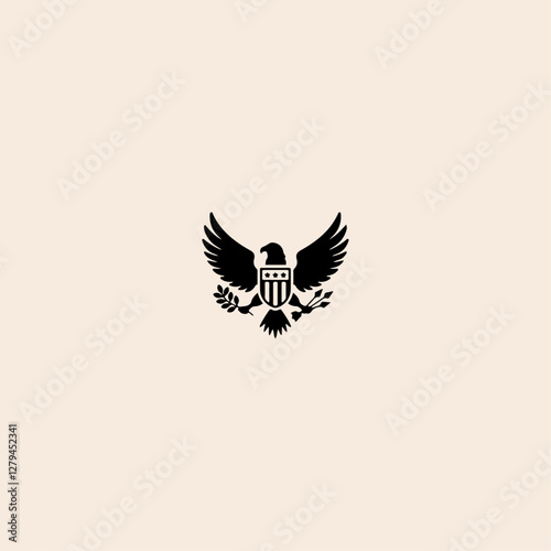 American Presidential National Eagle icon flat vector design.