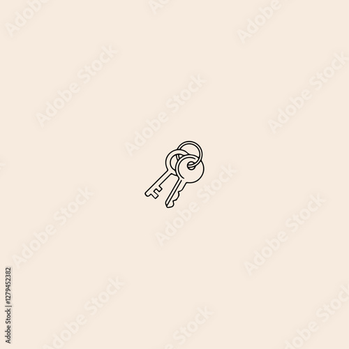 Key icon flat vector design. 