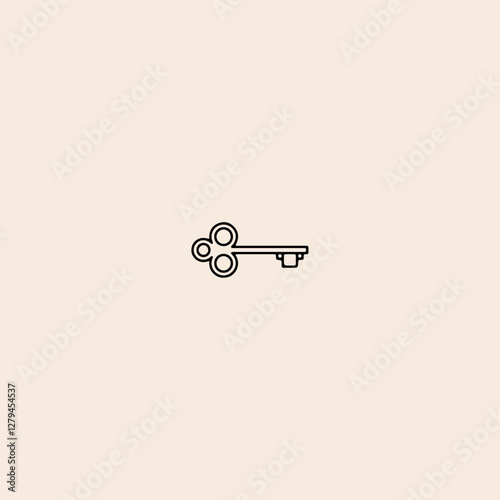 Key icon flat vector design. 