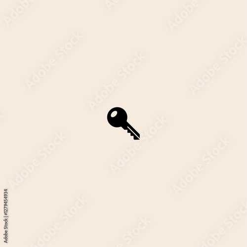 Key icon flat vector design. 