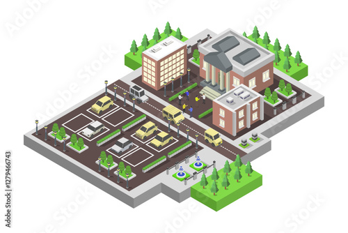 City Hall Building Isometric