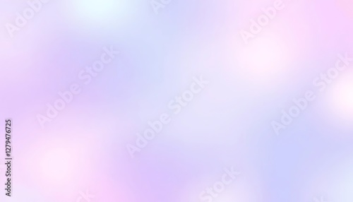 A modern and futuristic abstract background with a holographic pastel gradient effect. The soft pink, blue, and lilac hues blend smoothly with a gentle light glow, ideal for UI design, beauty products