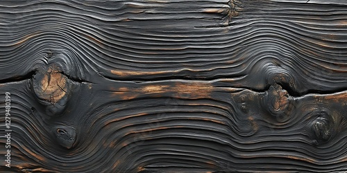 Charred Wood Plank Texture photo