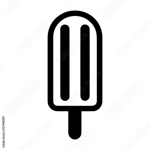 Popsicle, stylized simple icon vector
