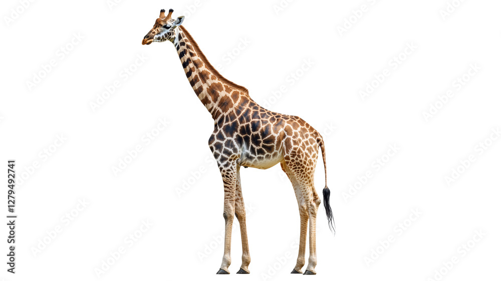Obraz premium Giraffe standing gracefully in natural pose
