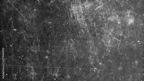 Scratched Black Grunge Texture with White Speckles