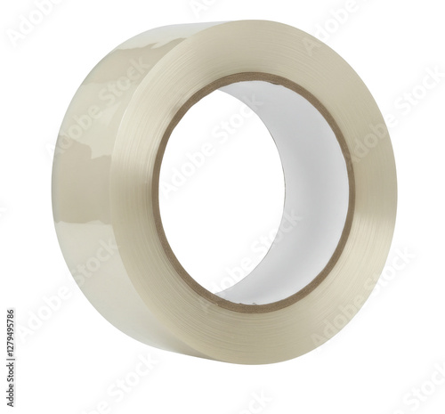 Adhesive Sticky Packing Tape Roll, Peeling Off, Isolated Transparent PNG