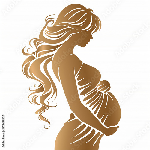 silhouette of a pregnant woman