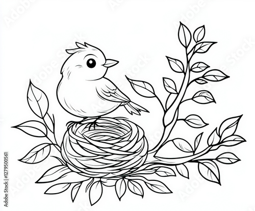 A cheerful robin building i...