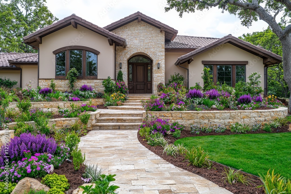 Elegant Countryside Residence Surrounded by Colorful Gardens Elegant Countryside Residence Surrounded by Colorful Gardens