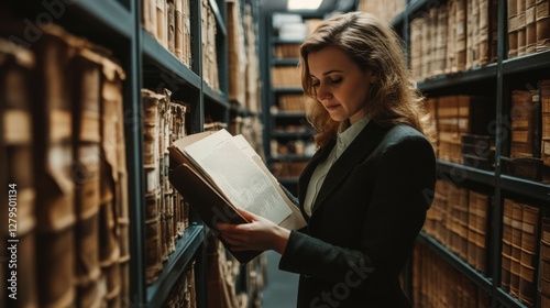 An archivist cataloging historical artifacts in a secure storage room