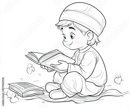 A young boy reciting Quran ...