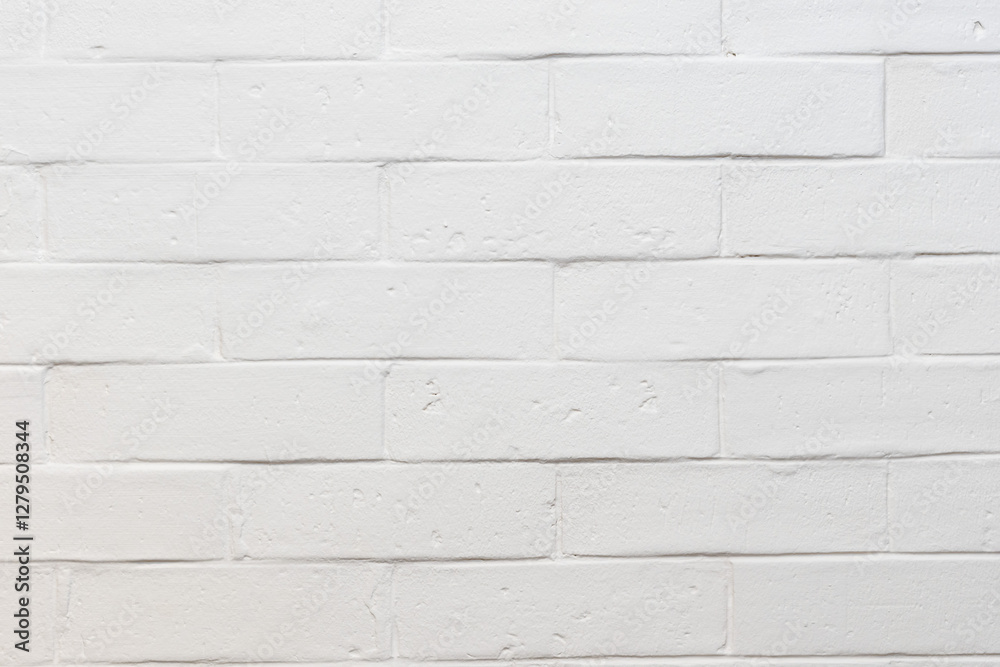 Naklejka premium white brick wall texture background