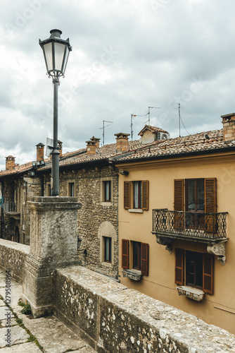 old street in the old town of san marino city