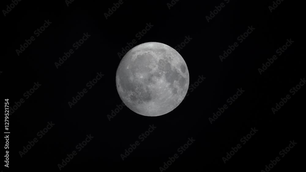full Video of the full moon coming out from behind the cloudmoon in the night
