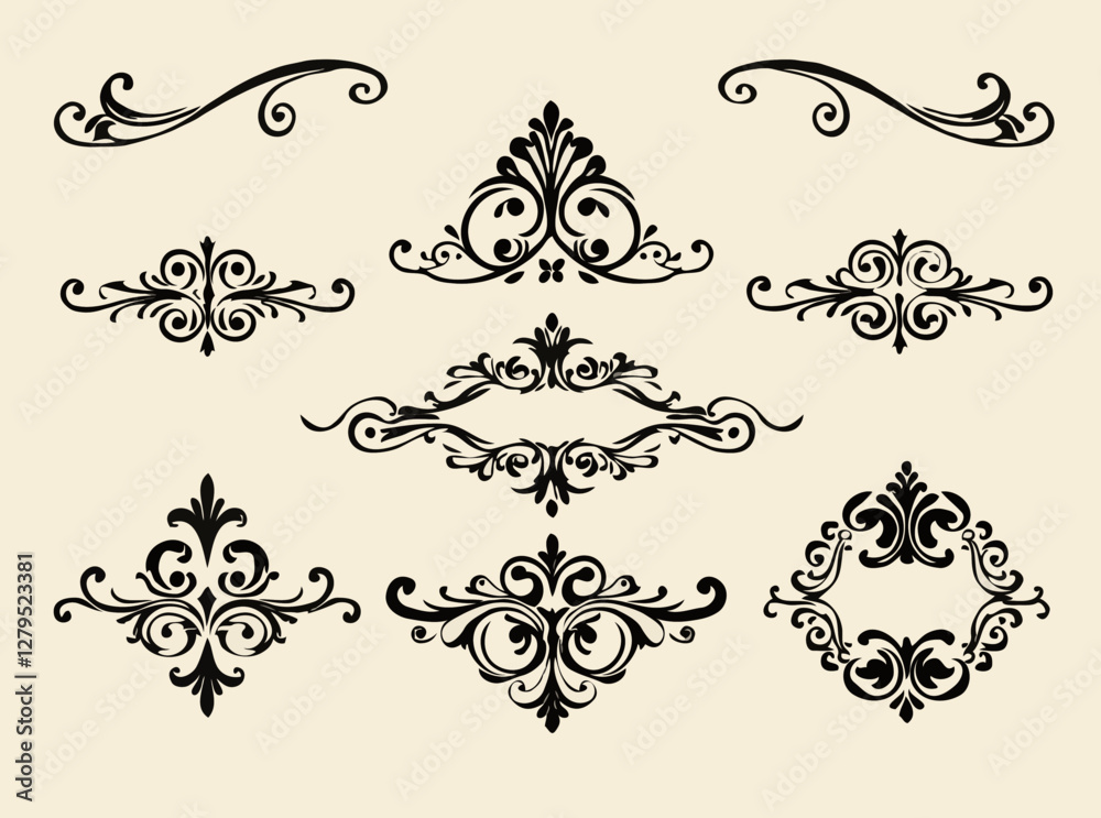 Classic Ornamental Elements for Magazine Design Classic Ornamental Elements for Magazine Design
