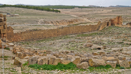 l'area archeologica dell'antico presidio militare romano di Ammaedara nei pressi della cittadina di Haidra,Tunisia photo