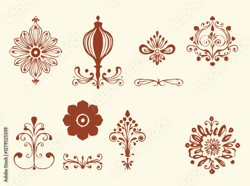 Sophisticated Retro Decorative Designs for Publications