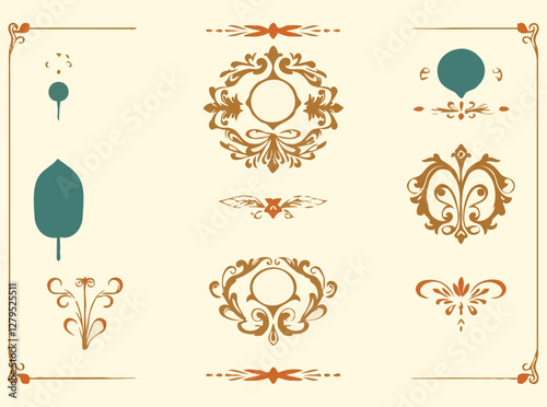 Sophisticated Retro Decorative Designs for Publications