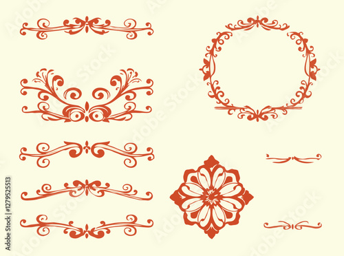 Sophisticated Retro Decorative Designs for Publications