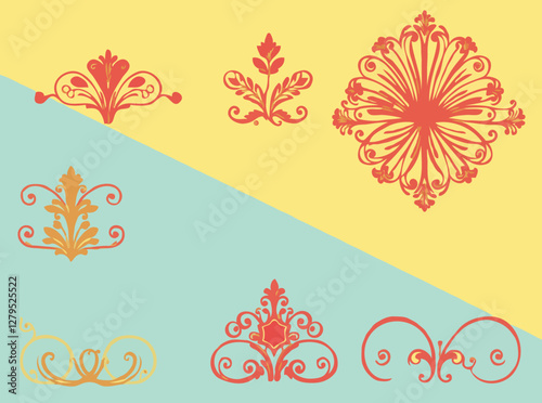Sophisticated Retro Decorative Designs for Publications