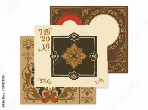 Sophisticated Retro Decorative Designs for Publications