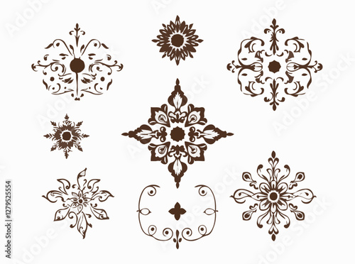 Sophisticated Retro Decorative Designs for Publications