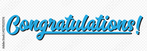 Congratulatory text. Congratulations lettering and congrats calligraphic inscription for celebration posters. Handwritten words vector set
