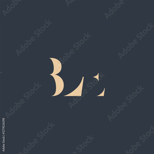 BLE abstract letter logo design. This logo is designed by three abstract letters.